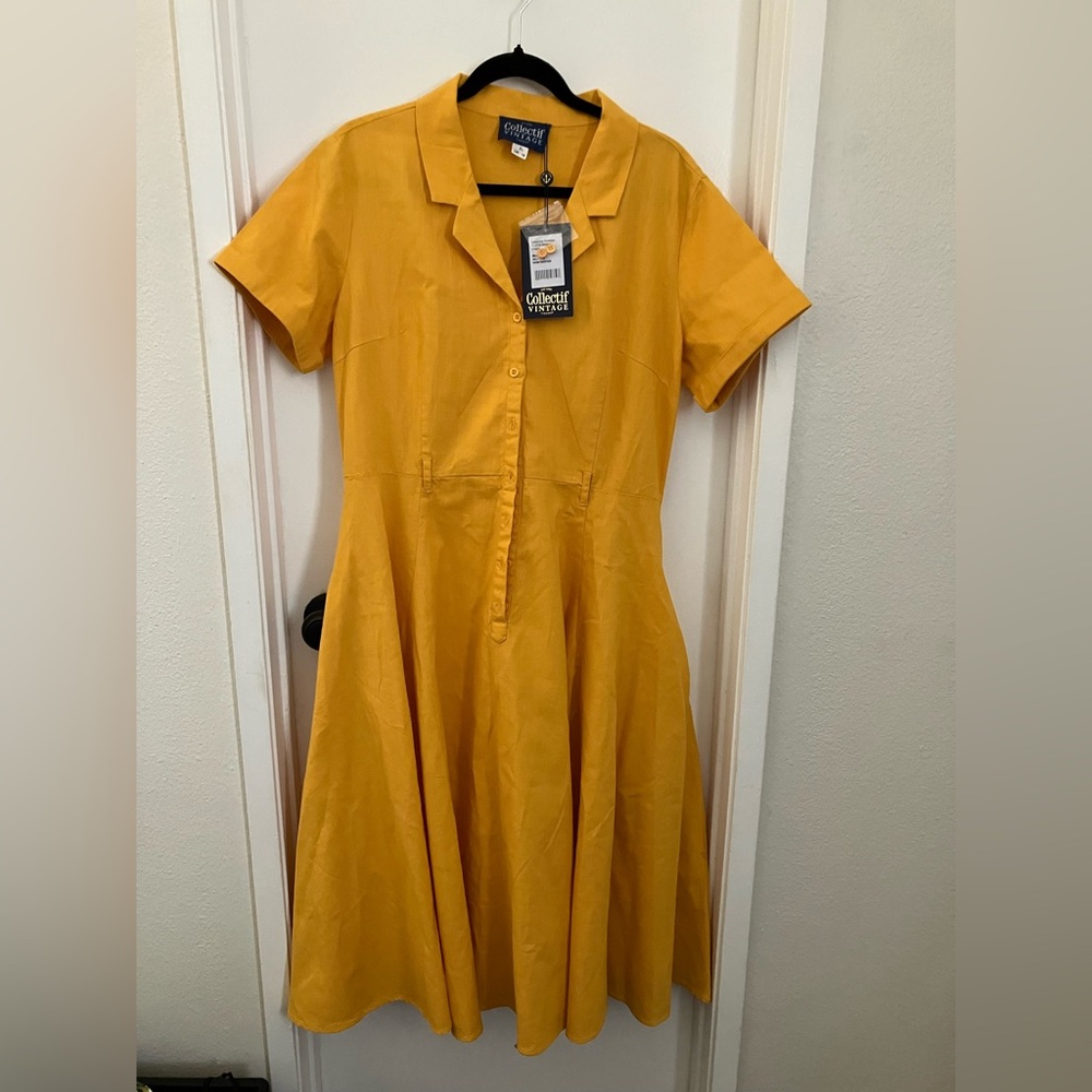 BNWT Collectif Caterina Yellow Dress
